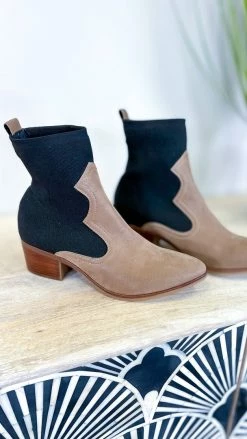 MIA SHOES Taupe Nicky Booties