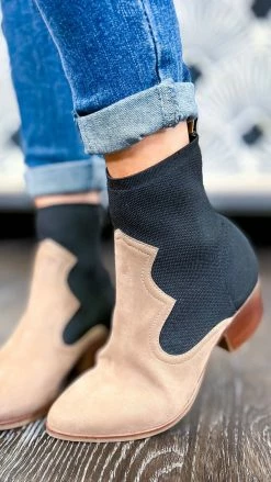 MIA SHOES Taupe Nicky Booties