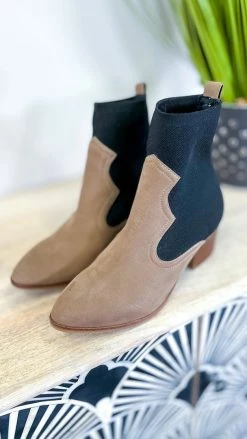 MIA SHOES Taupe Nicky Booties
