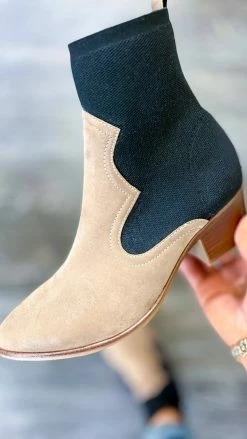 MIA SHOES Taupe Nicky Booties