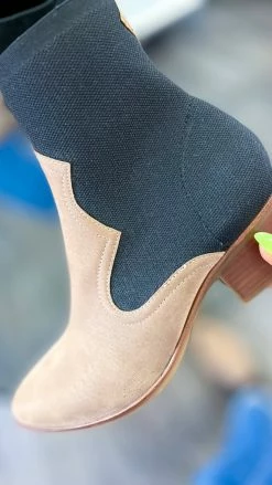 MIA SHOES Taupe Nicky Booties