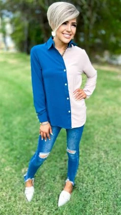 The ZigZag Stripe Teal Cocktail Mood Top TOPS & TUNICS