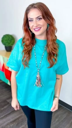 The ZigZag Stripe TOPS & TUNICS Turquoise Embracing You Top