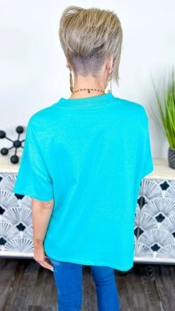 The ZigZag Stripe TOPS & TUNICS Turquoise Embracing You Top