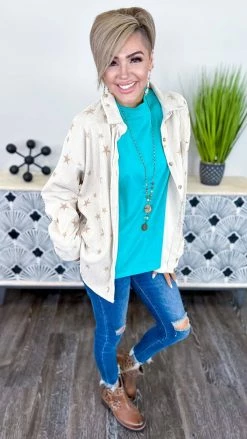 The ZigZag Stripe TOPS & TUNICS Turquoise Embracing You Top