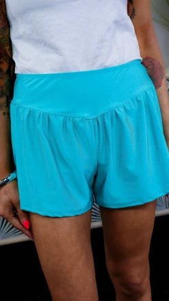 The ZigZag Stripe Turquoise Get Active Shorts [NO RETURNS] BOTTOMS