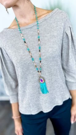 Your Fashion Wholesale Turquoise Hayleigh Necklace ACCESSORIES