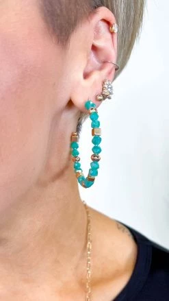 Southern Grace ACCESSORIES Turquoise Let's Set Sail Earrings