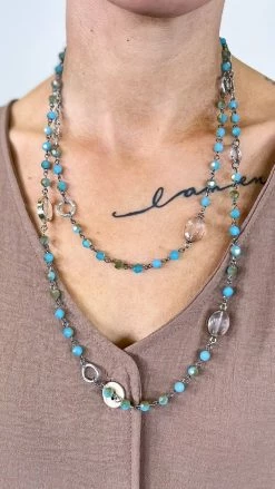 Lost & Found ACCESSORIES Turquoise Raelyn Necklace