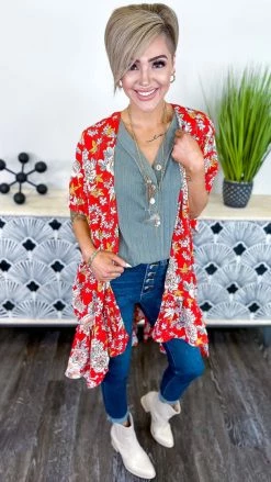 The ZigZag Stripe Tuscan Sunset Cardigan