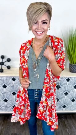 The ZigZag Stripe Tuscan Sunset Cardigan