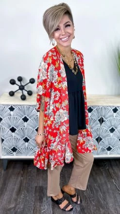 The ZigZag Stripe Tuscan Sunset Cardigan