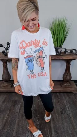 Kissed Apparel Vintage Party In The USA Tee