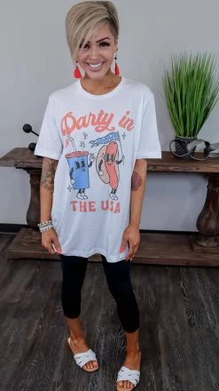 Kissed Apparel Vintage Party In The USA Tee