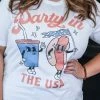 Kissed Apparel Vintage Party In The USA Tee