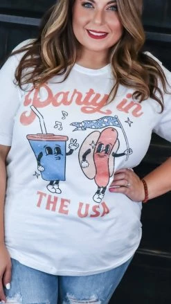 Kissed Apparel Vintage Party In The USA Tee