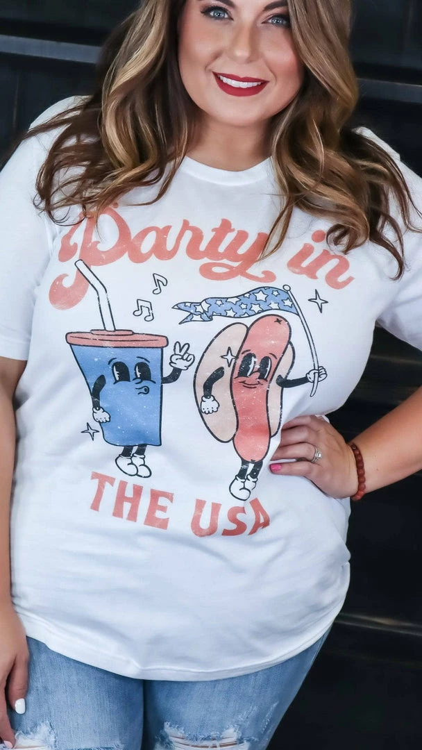 Kissed Apparel Vintage Party In The USA Tee