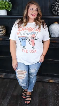 Kissed Apparel Vintage Party In The USA Tee