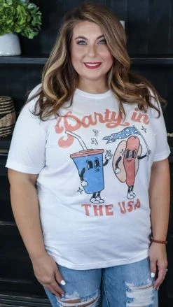 Kissed Apparel Vintage Party In The USA Tee