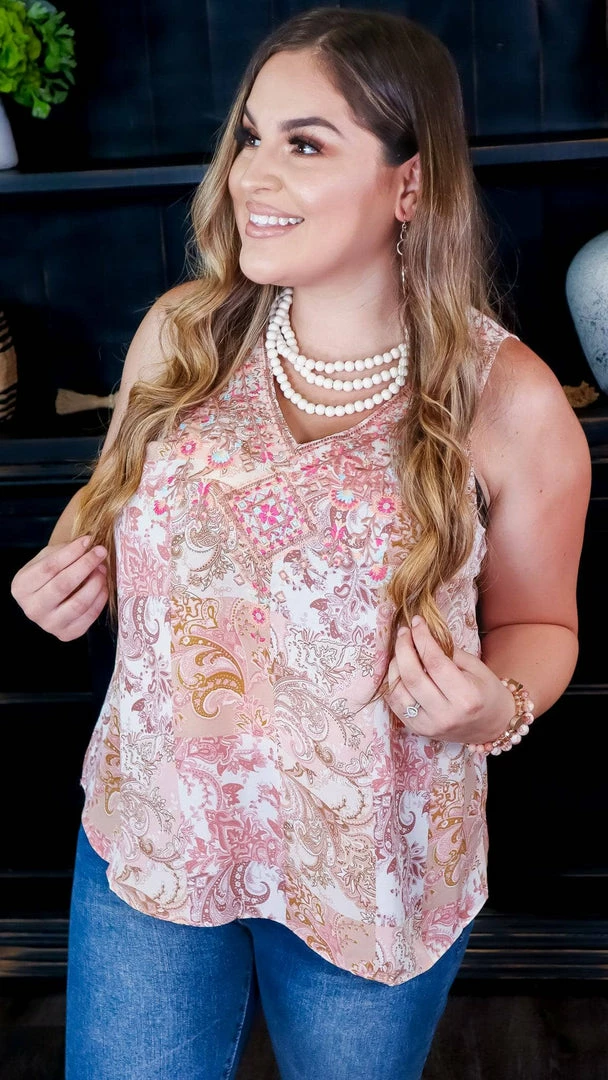 Savanna Jane Whimsical Blooms Tank TOPS & TUNICS