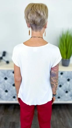 The ZigZag Stripe White At First Sight Top [NO RETURNS] TOPS & TUNICS