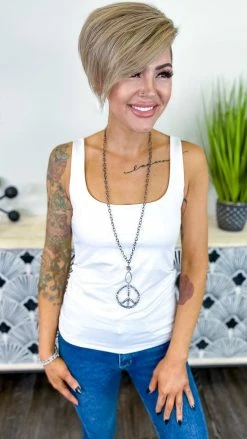 The ZigZag Stripe TOPS & TUNICS White Basic Brami