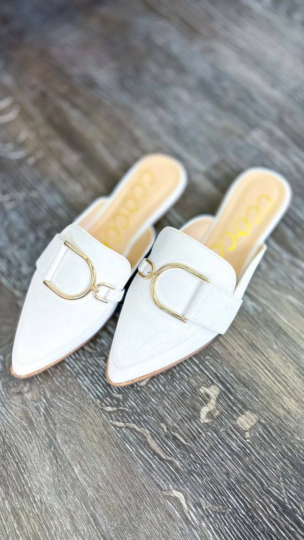 CCOCCI White Campbell Flats SHOES