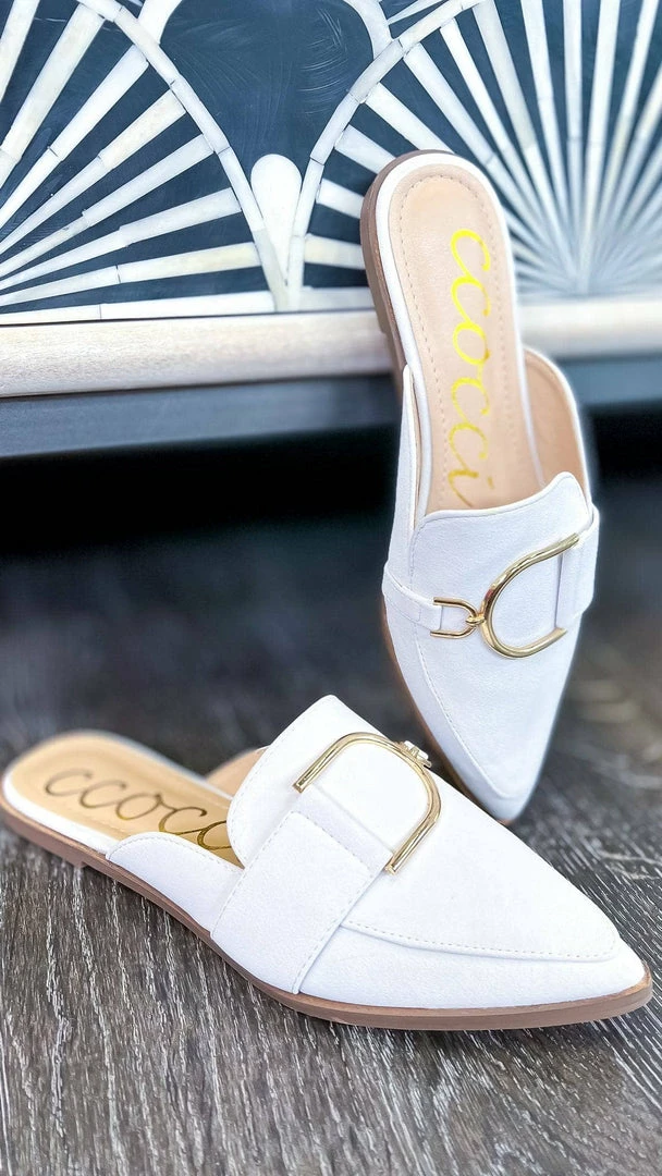 CCOCCI White Campbell Flats SHOES