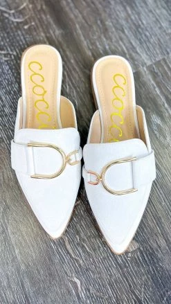 CCOCCI White Campbell Flats SHOES