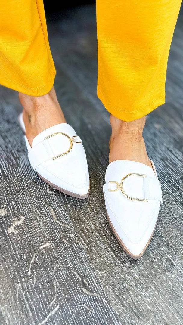 CCOCCI White Campbell Flats SHOES