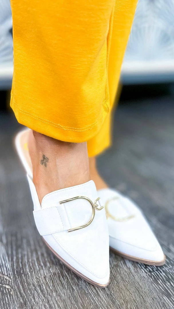 CCOCCI White Campbell Flats SHOES