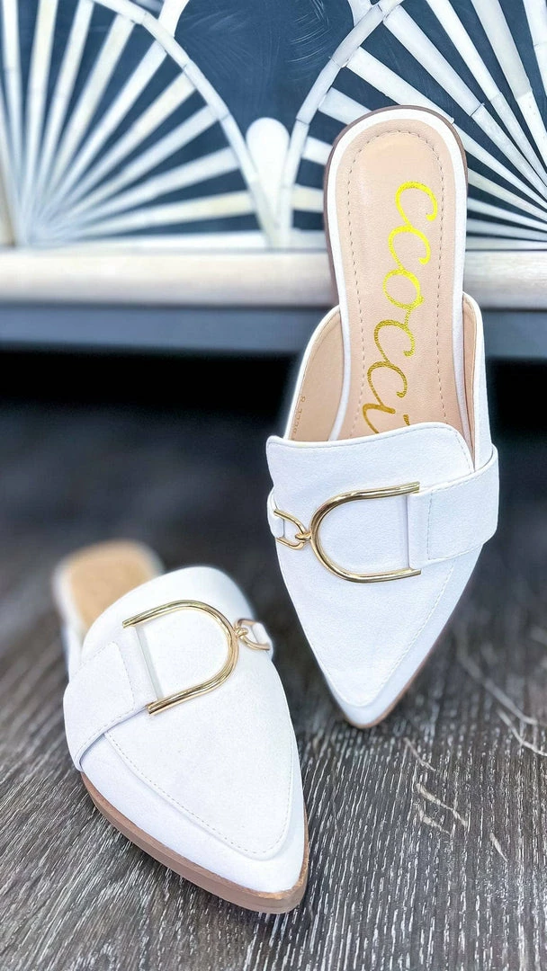 CCOCCI White Campbell Flats SHOES
