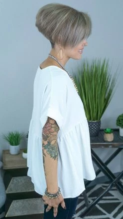 The ZigZag Stripe White City Sleek Top TOPS & TUNICS