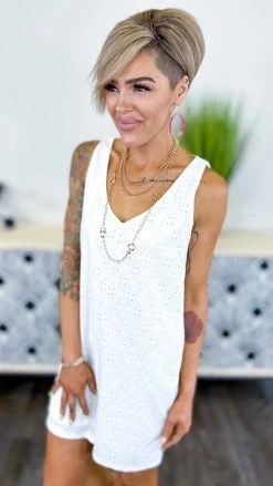 The ZigZag Stripe White Graceful Feelings Romper [NO RETURNS] JUMPSUITS & ROMPERS