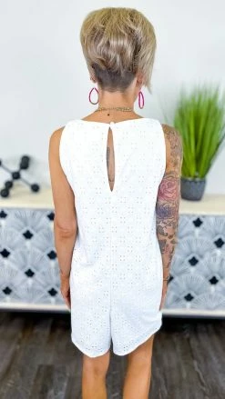 The ZigZag Stripe White Graceful Feelings Romper [NO RETURNS] JUMPSUITS & ROMPERS