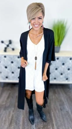 The ZigZag Stripe White Graceful Feelings Romper [NO RETURNS] JUMPSUITS & ROMPERS