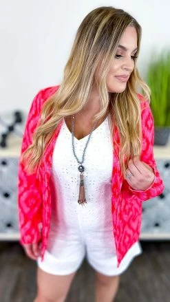 The ZigZag Stripe White Graceful Feelings Romper [NO RETURNS] JUMPSUITS & ROMPERS