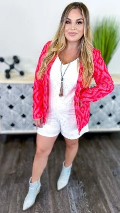 The ZigZag Stripe White Graceful Feelings Romper [NO RETURNS] JUMPSUITS & ROMPERS