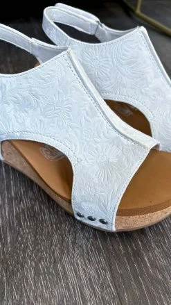 Very G White Liberty Tooled Wedges