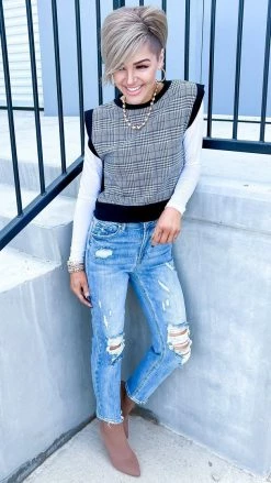 The ZigZag Stripe Bramis White Long Sleeve Brami