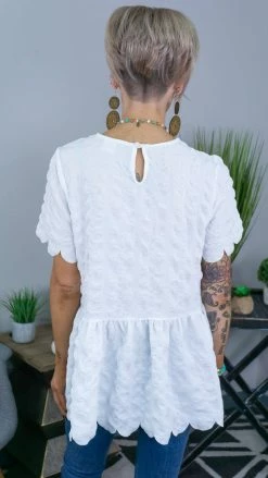 The ZigZag Stripe White New To Dating Top