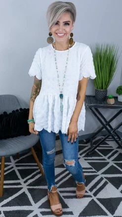 The ZigZag Stripe White New To Dating Top