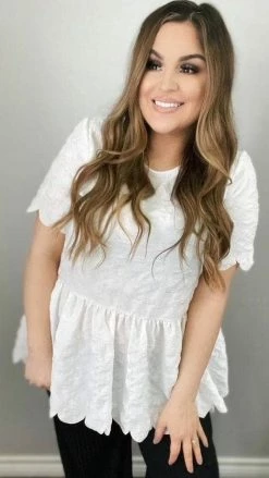 The ZigZag Stripe White New To Dating Top