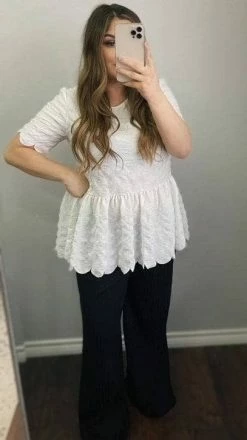 The ZigZag Stripe White New To Dating Top