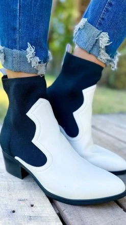 MIA White Nicky Booties SHOES
