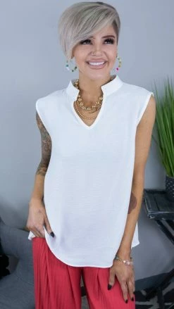 The ZigZag Stripe White Romantic Remix Top