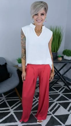 The ZigZag Stripe White Romantic Remix Top