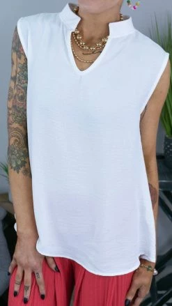 The ZigZag Stripe White Romantic Remix Top