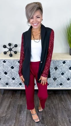 The ZigZag Stripe Wine Made For The Stage Blazer OUTERWEAR