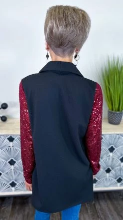 The ZigZag Stripe Wine Made For The Stage Blazer OUTERWEAR